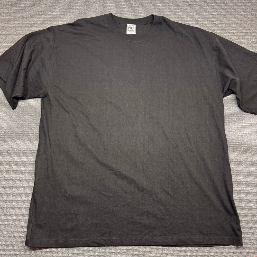 Pro Cali Super Heavy T-Shirt Mens 4XL Tall Black 100% Cotton Short Sleeve Tee